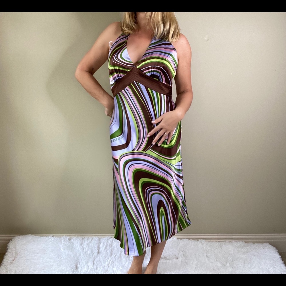 Laundry by Shelli Segal, NWT groovy halter…